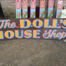 The Dolls House Shop - handpainted oil on ply.