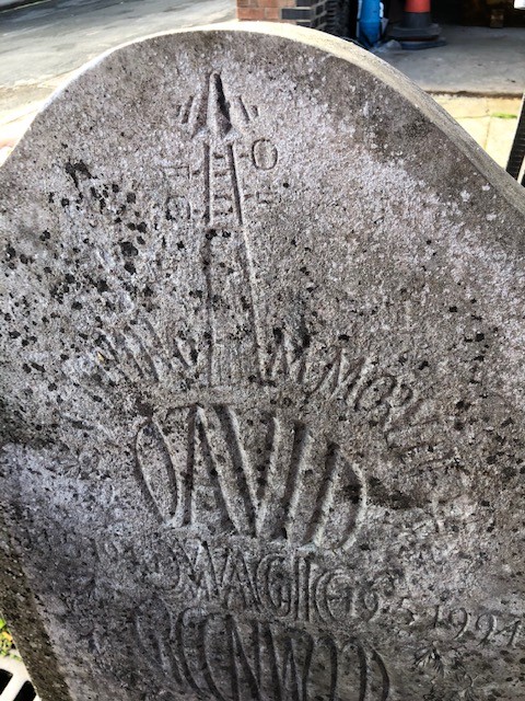 Memorial Stone - David 'Magic' Greenwood