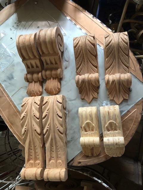 Corbels - Carved wooden corbels