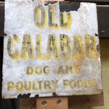 Old Calabar Vintage enamel sign