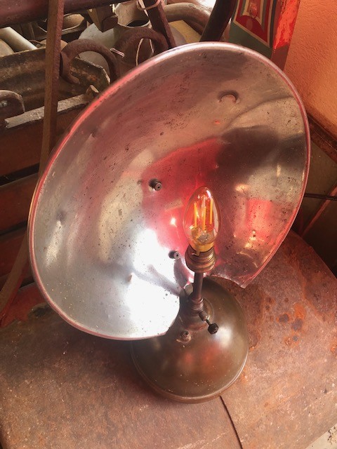 Tilly Light - converted to electric lamp with reflector