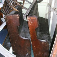 Pews - Reclaimed pews ready for alteration