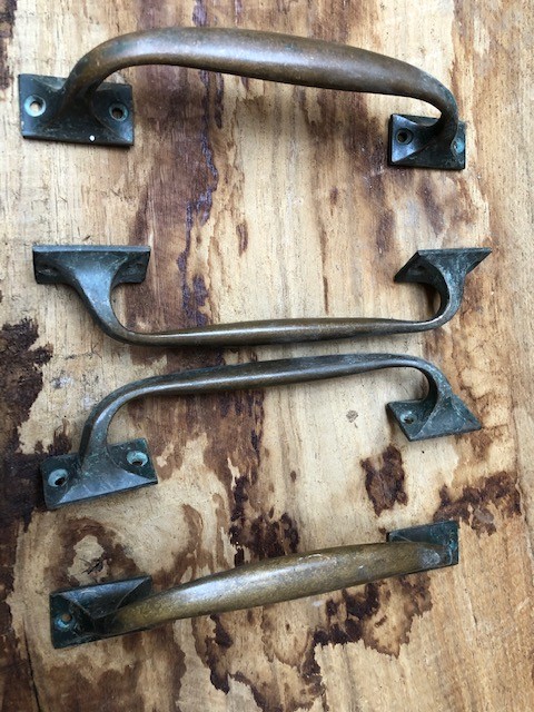 Brass pull handles - 2 pairs brass 9inch