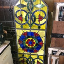 Faiths Bar decorative coloured leaded glass panel