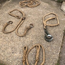 Tow Ropes - Vintage Hemp with hooks