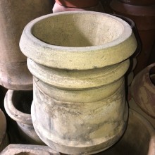 1ft round BUFF chimney pot - cannon top