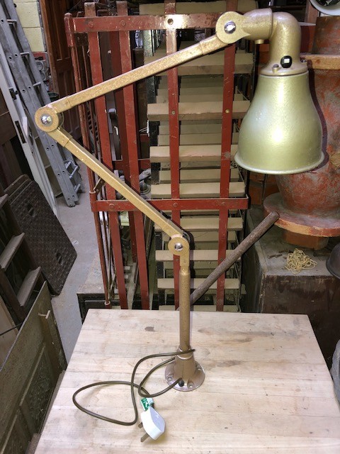Industrial gold coloured worklight