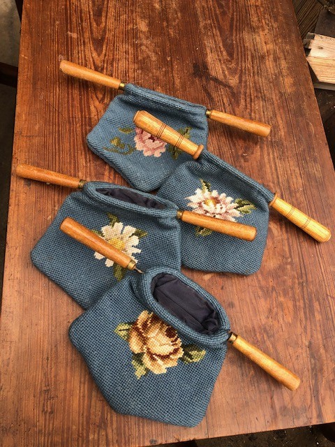 Collection pouches - embroidered.