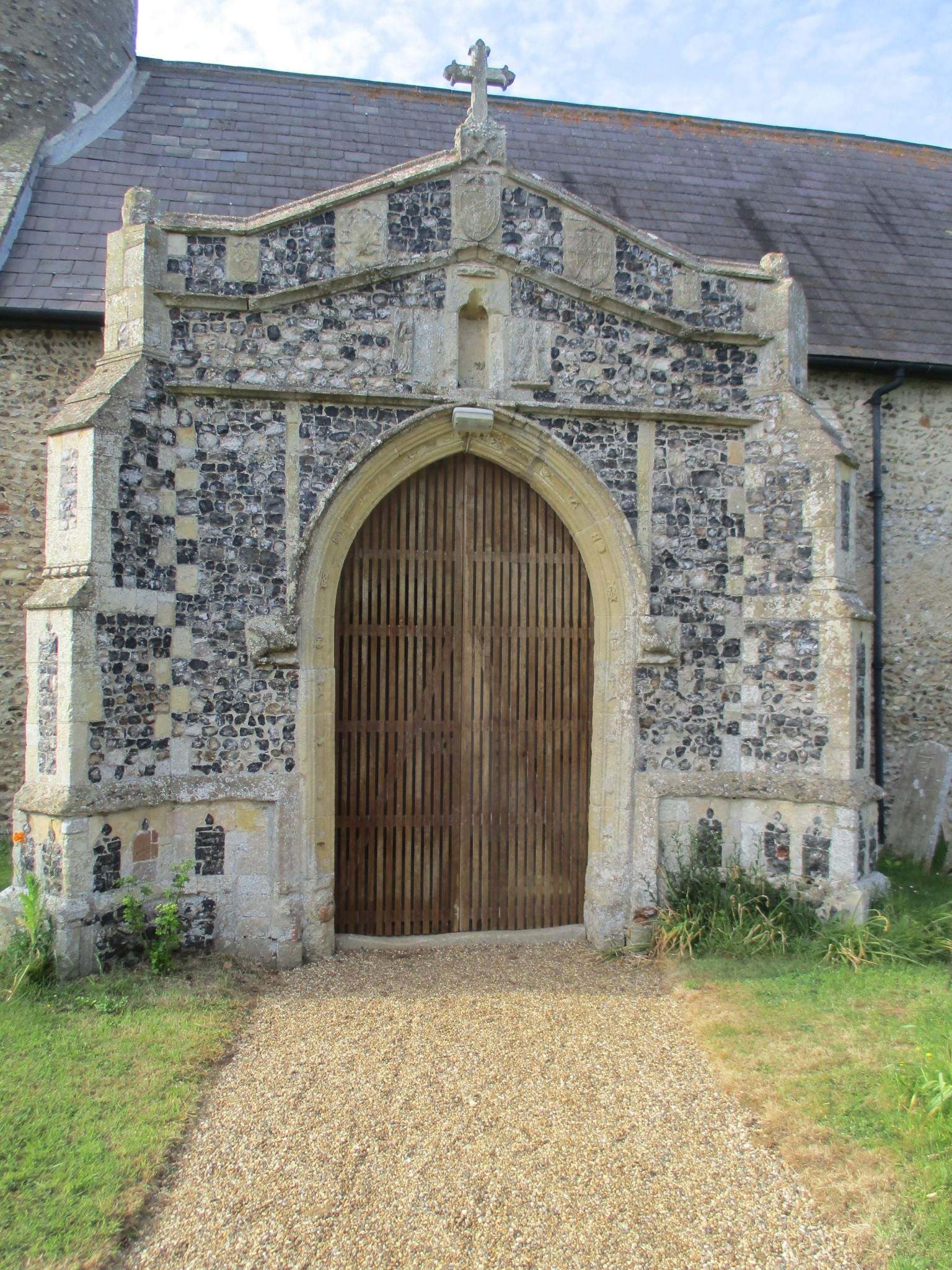 Large church entry doors - stripped