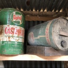 Castrol oil cans