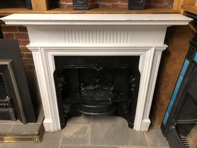 Georgian Hob Grate and painted pine surround - SOLD  - YATES Foundry