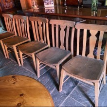 Chairs - set of 5 rustic pine