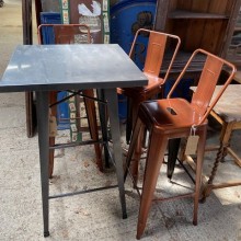 Tables - Tollex style with chairs and stools
