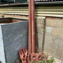 Cartlodge posts - pair with tops and bases 7ft x 4inch dia