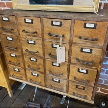 Index card wooden storage or collectors drawers.