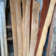 Waney edged hardwood planking or cladding