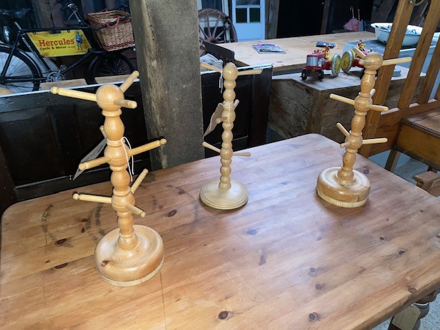 Mug holders - spinning bases , artisan made.