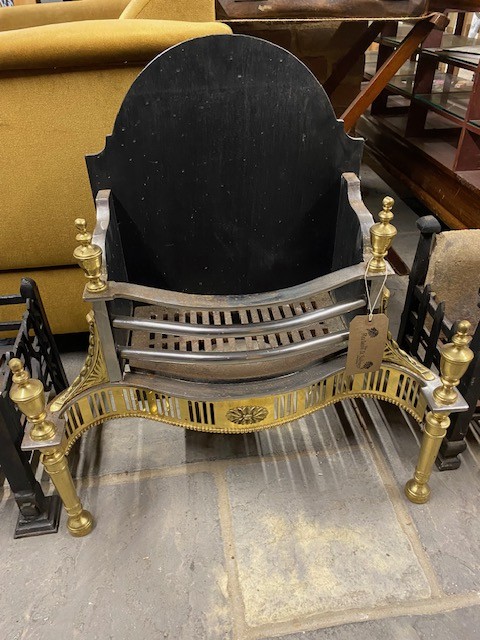 Firebasket with gold trim and legs