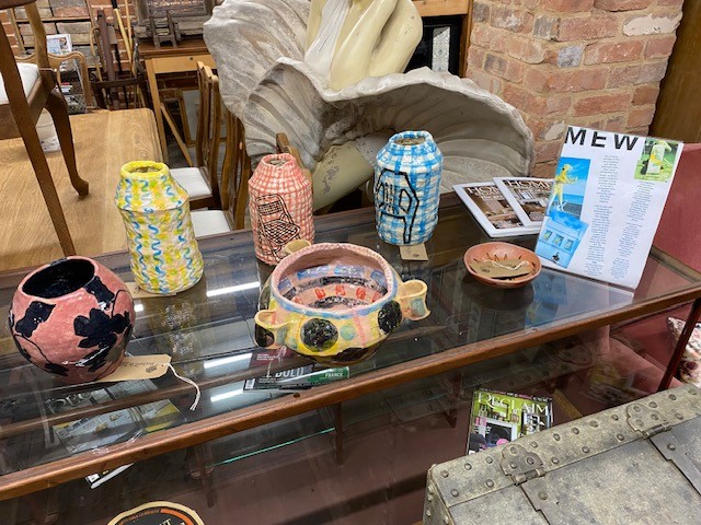 Suffolk local Artist - MEW , collection of pottery items available.