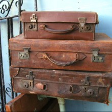 Suitcases  - vintage leather