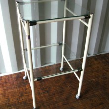 Trolley - Glass trolley with shelves