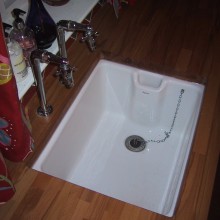 butler sink and period taps