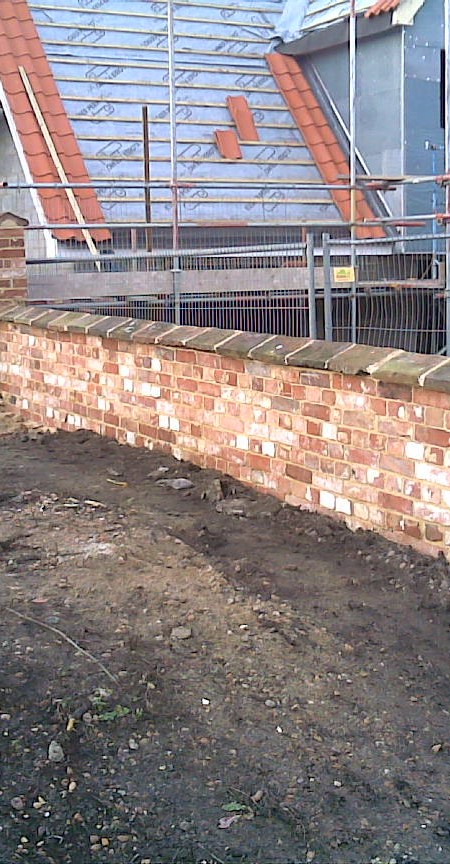 reclaimed brick wall