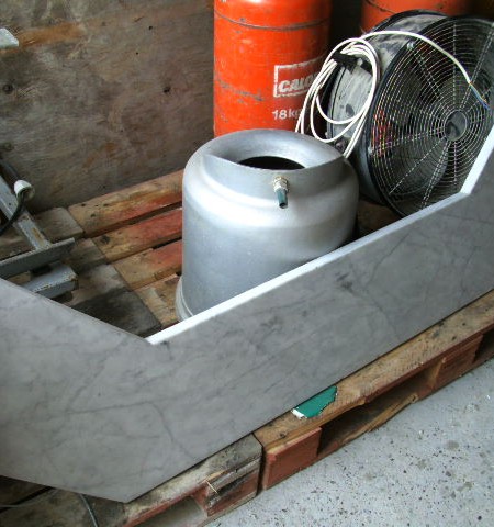 Marble angled counter piece