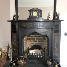 Slate Fireplace and mirror