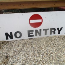 No Entry Sign 60 inches x 20 inches