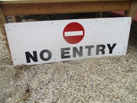 No Entry Sign 60 inches x 20 inches
