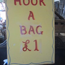 'Hook a Bag' Fairground handpainted oil on board signage
