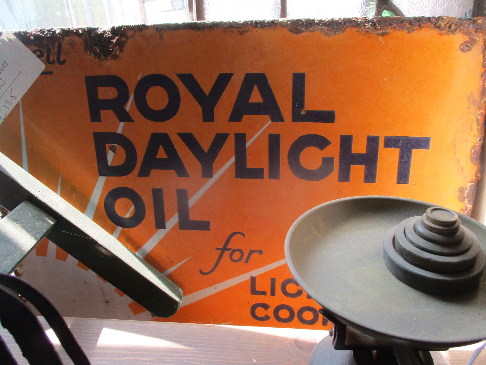 Royal Daylight Oil double sided enamel sign