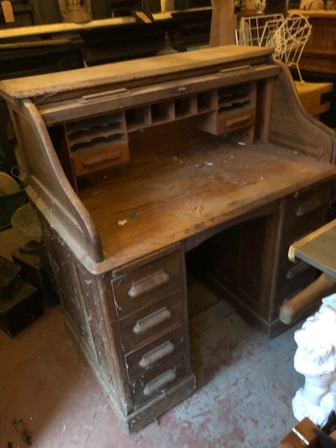 Rolltop Desk - oak - to renovate