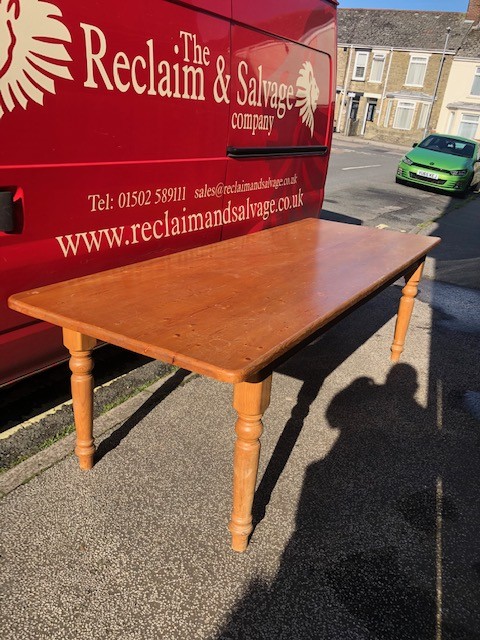 Table - large pine dining 8ft x 3ft x 30  SOLD