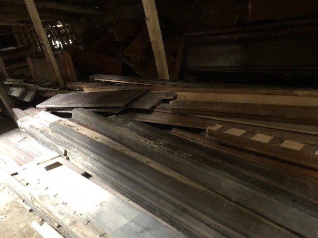 Timber - assorted oak and pitch pine.