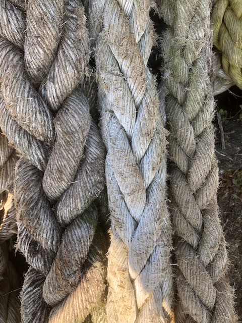 Rope - reclaimed ship hawsers 7cm , 9cm and 12cm