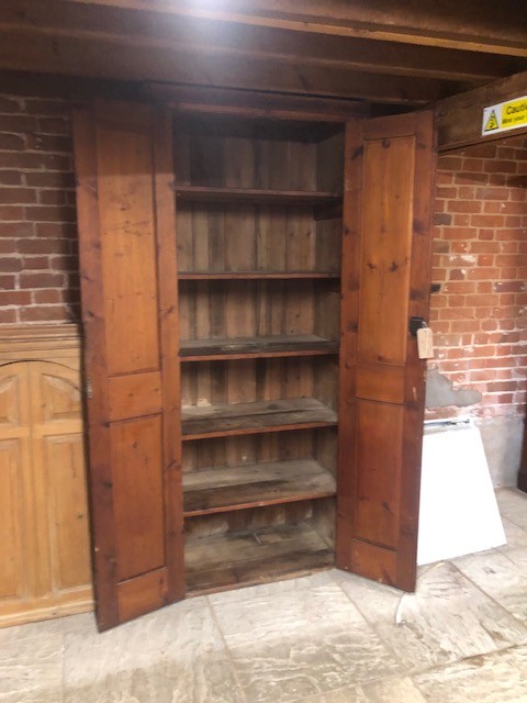 Cupboard - tall shelved pine    SOLD