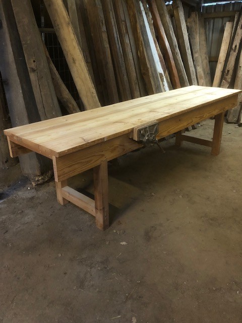 Boatyard workbench 10ft long - pair available