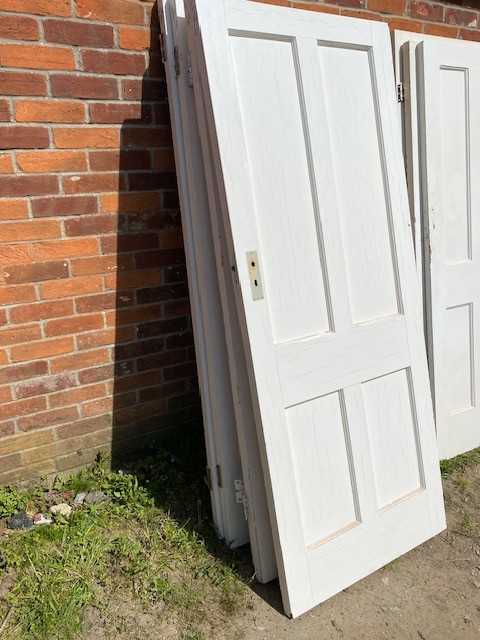 Set of 6off 1930's 4-panel doors