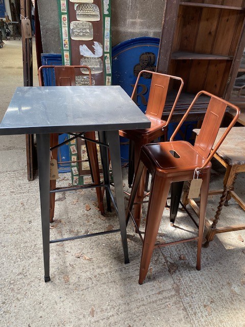 Tables - Tollex style with chairs and stools     SOLD