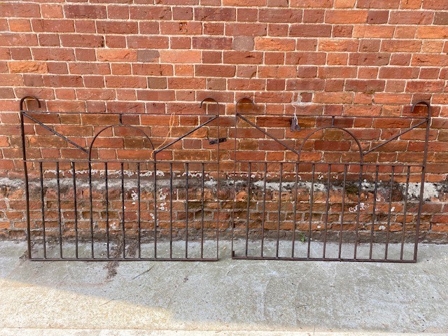 Gates - black metal with hinges 8ft x 40inch tall