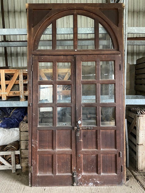 Door - oak frame and part glazed doors 