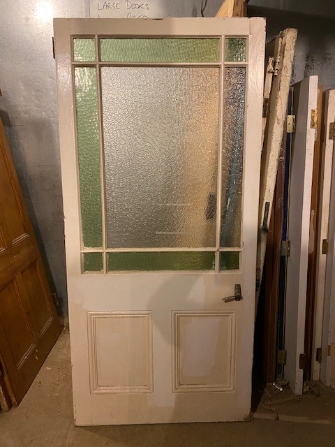Glazed door - VERY large with some toughened coloured glass