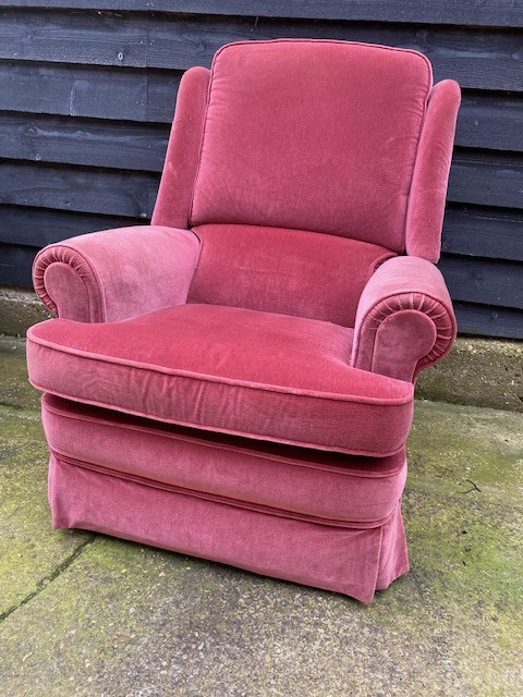 Armchairs - pair pink upholstered   SOLD