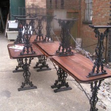 Table bases - Set 8 wrought iron pub table bases 