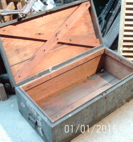 Chest - Vintage work chest trunk