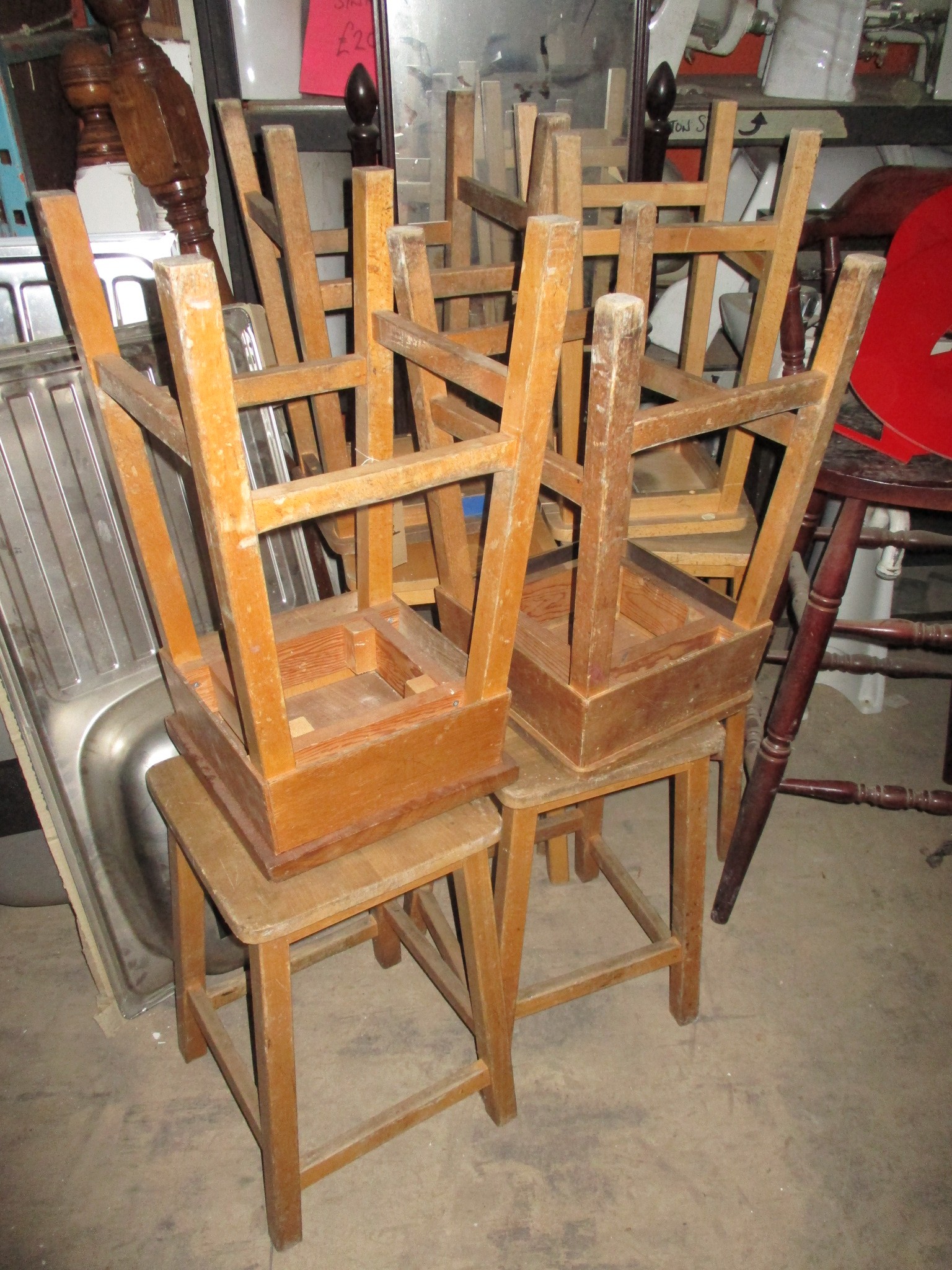 Stools - School stools - beech assorted adult sized
